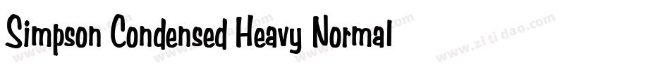 Simpson Condensed Heavy Normal字体转换